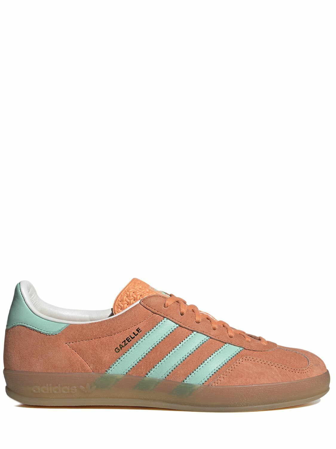adidas gazelle silver green womens adidas Gazelle Indoor Shoes - Women's - Sandy Pink / Cloud White / Gum main image 0