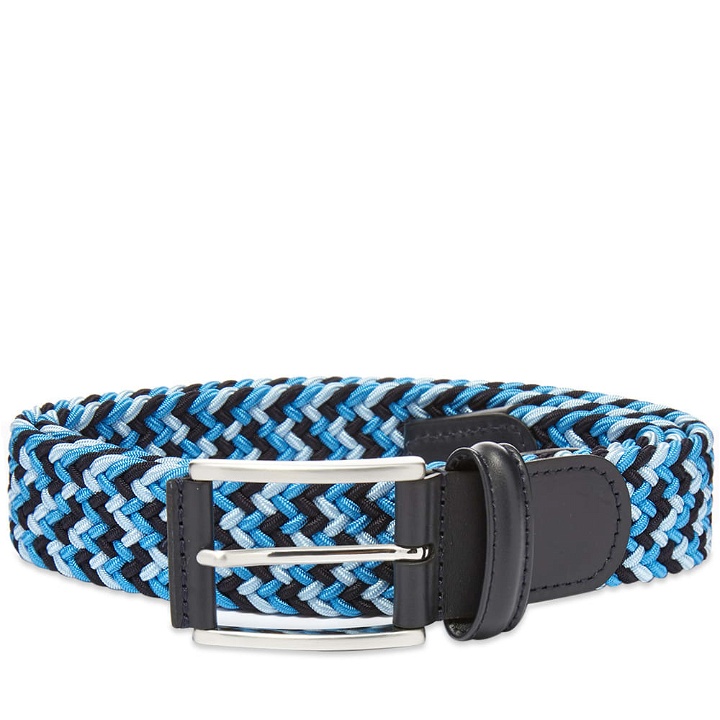 Photo: Anderson's Woven Textile Belt Navy, Sky & Ice