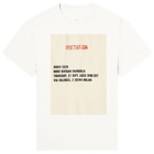 MM6 Maison Margiela Men's Show Invitation Logo T-Shirt in Off White