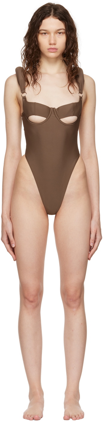 Entire Studios Brown S08 One Piece Swimsuit Entire Studios