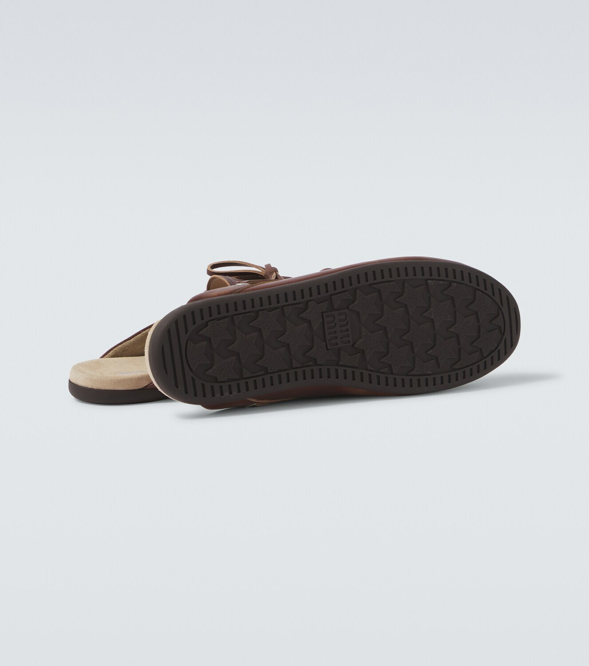 MIU MIU Leather Mules 37 1/2 24〜24.5 Miu Miu // Leather Embellished Penny Mule – VSP Consignment