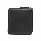 Maison Kitsuné Men's Tricolor Fox Square Zip Wallet in Black