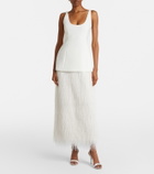 Róhe Bridal fringed wool-blend maxi dress