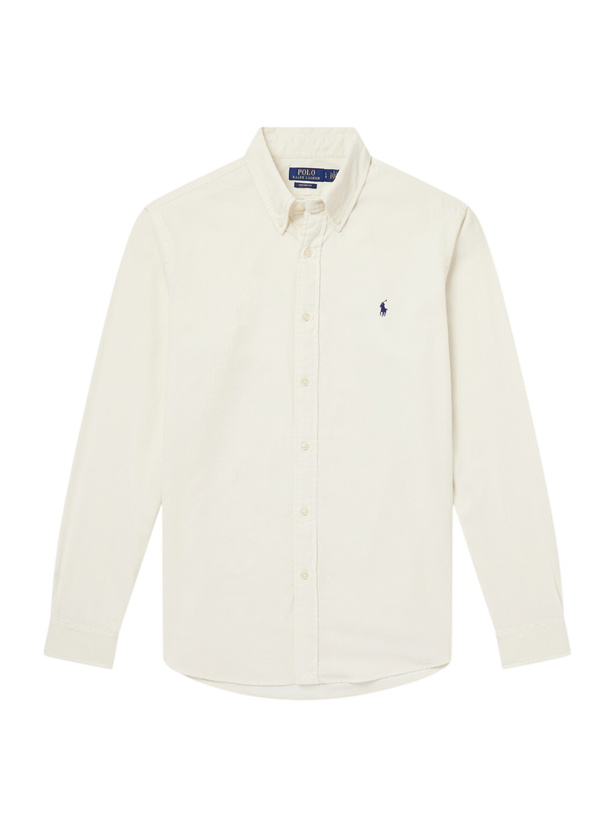 Photo: Polo Ralph Lauren - Button-Down Collar Cotton-Corduroy Shirt - Neutrals