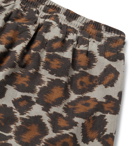 Nanushka - Doxxi Printed Cotton-Voile Drawstring Shorts - Brown