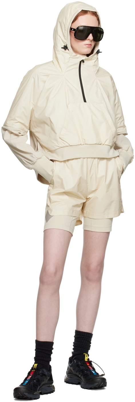 Templa Beige Paneled Hoodie