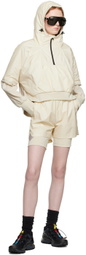 Templa Beige Paneled Hoodie