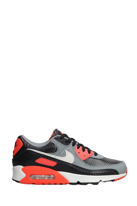 Photo: Nike Air Max 90 Sneakers In Grey Leather And Fabric