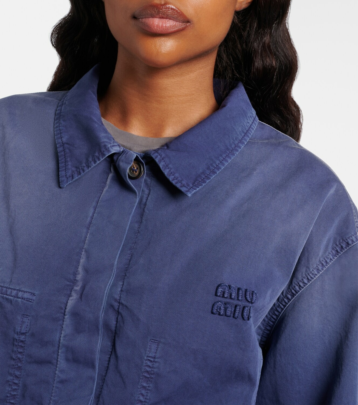 Miu Miu Cotton twill blouson jacket