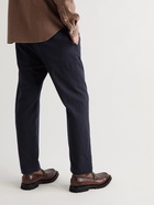 Barena - Wool-Blend Crepe Suit Trousers - Blue