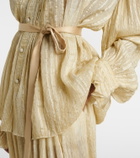 Xu Zhi Pleated silk-blend blouse