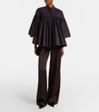 Max Mara Gathered taffeta shirt