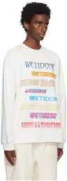 We11done White Graphic Sweatshirt