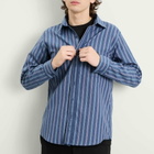 Randy's Garments Men's Randy’s Garments  3 Pocket Work Shirt in Blue Stripe Jacquard