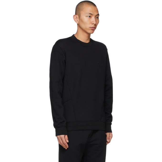 ZEGNA Black Paneled Sweatshirt