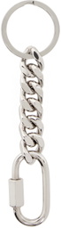 IN GOLD WE TRUST PARIS Silver Cuban Link Keychain