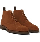 George Cleverley - William Cap-Toe Suede Boots - Brown