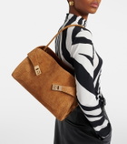 Ferragamo Hug Medium croc-effect suede shoulder bag