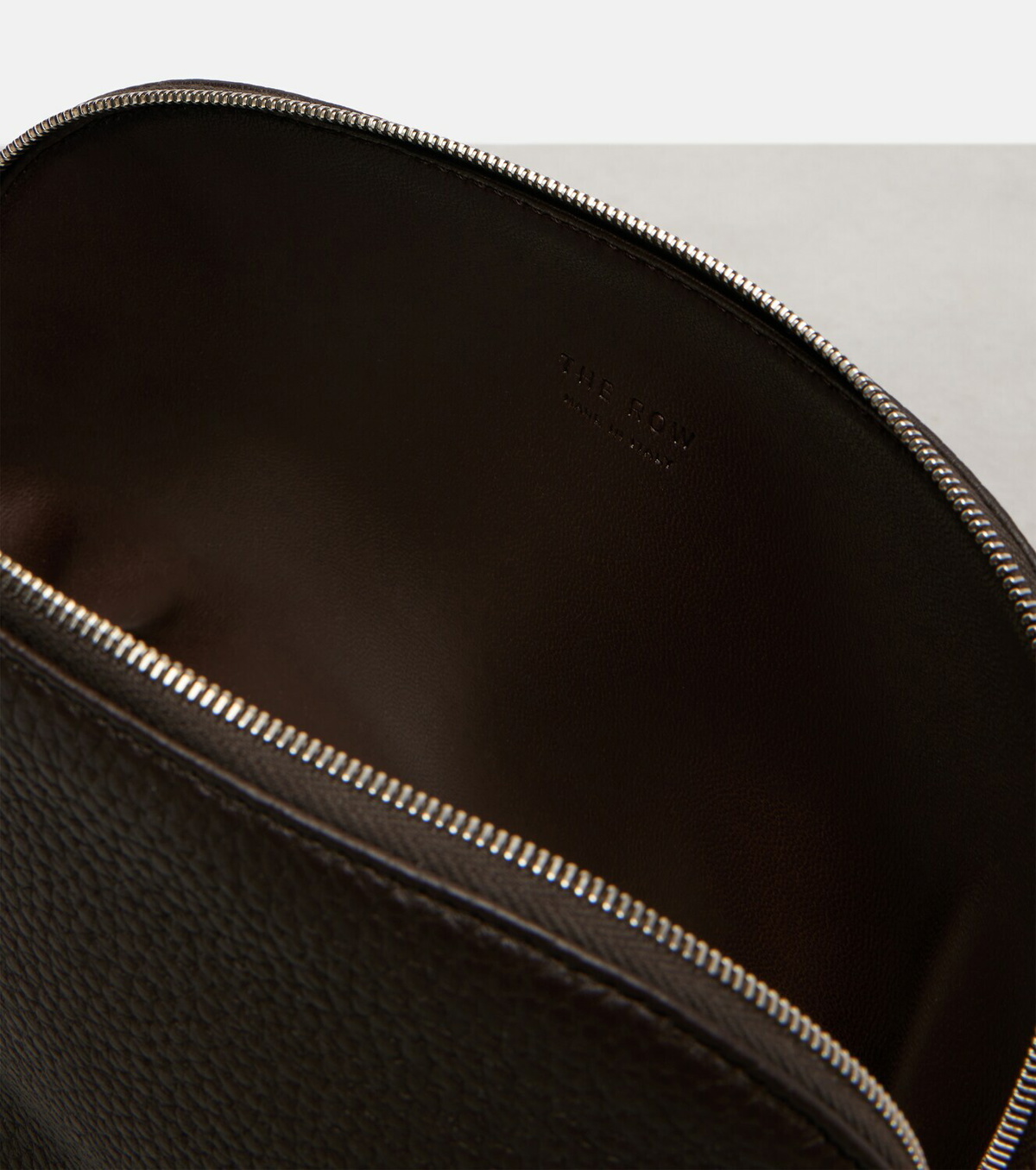 The Row Agnes leather clutch