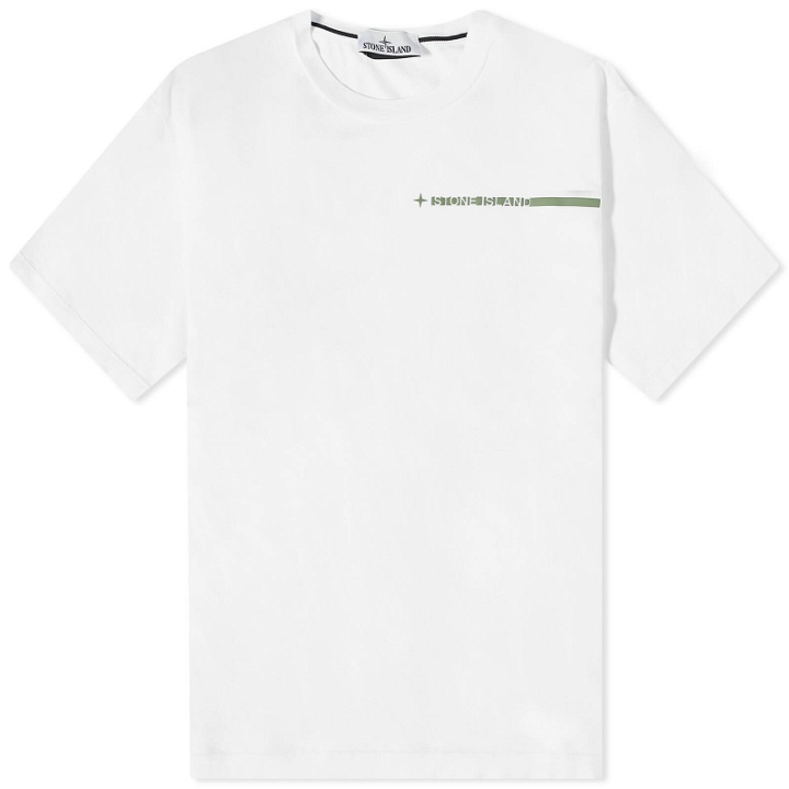 Photo: Stone Island Men's Micro Graphics Three T-Shirt in White