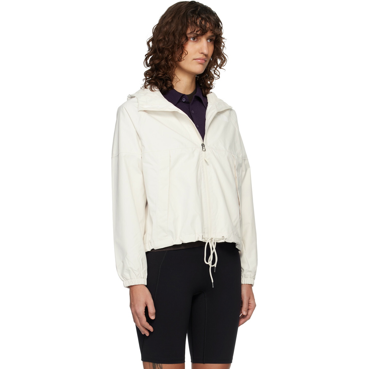 The North Face White Antora Hoodie Rain Jacket