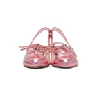 Marc Jacobs Transparent and Pink Cap Toe Slingback Heels
