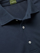 Sid Mashburn - Cotton-Piqué Polo Shirt - Blue
