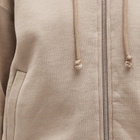 Auralee Women's Smooth Soft Sweat Zip Parka Jacket in Olive Brown
