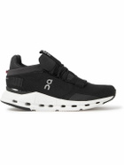 ON - Cloudnova Rubber-Trimmed Mesh Running Sneakers - Black