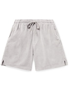SAVE KHAKI UNITED - Easy Cotton-Corduroy Drawstring Shorts - Gray