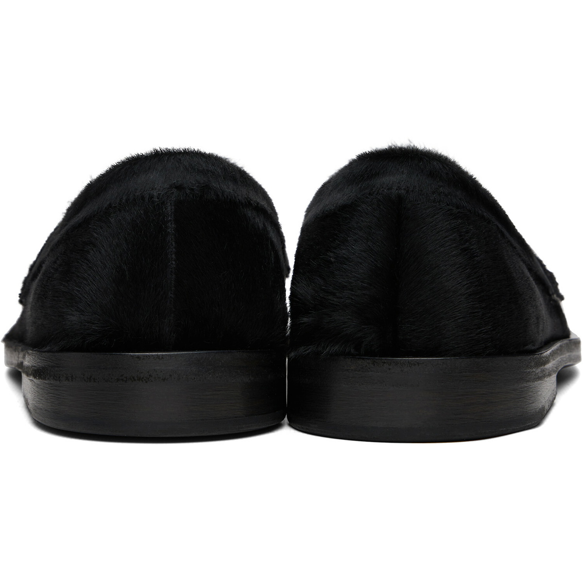 Marsèll Black Mocasso Short Hair Leather Loafers