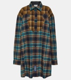 Maison Margiela Checked wool shirt dress