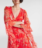 Etro Floral silk gown