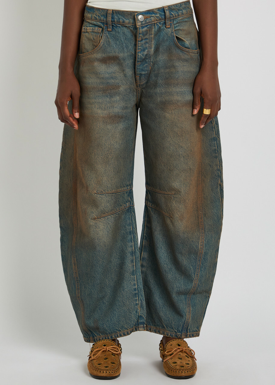 Free People Good Luck Barrel-leg Jeans Denim