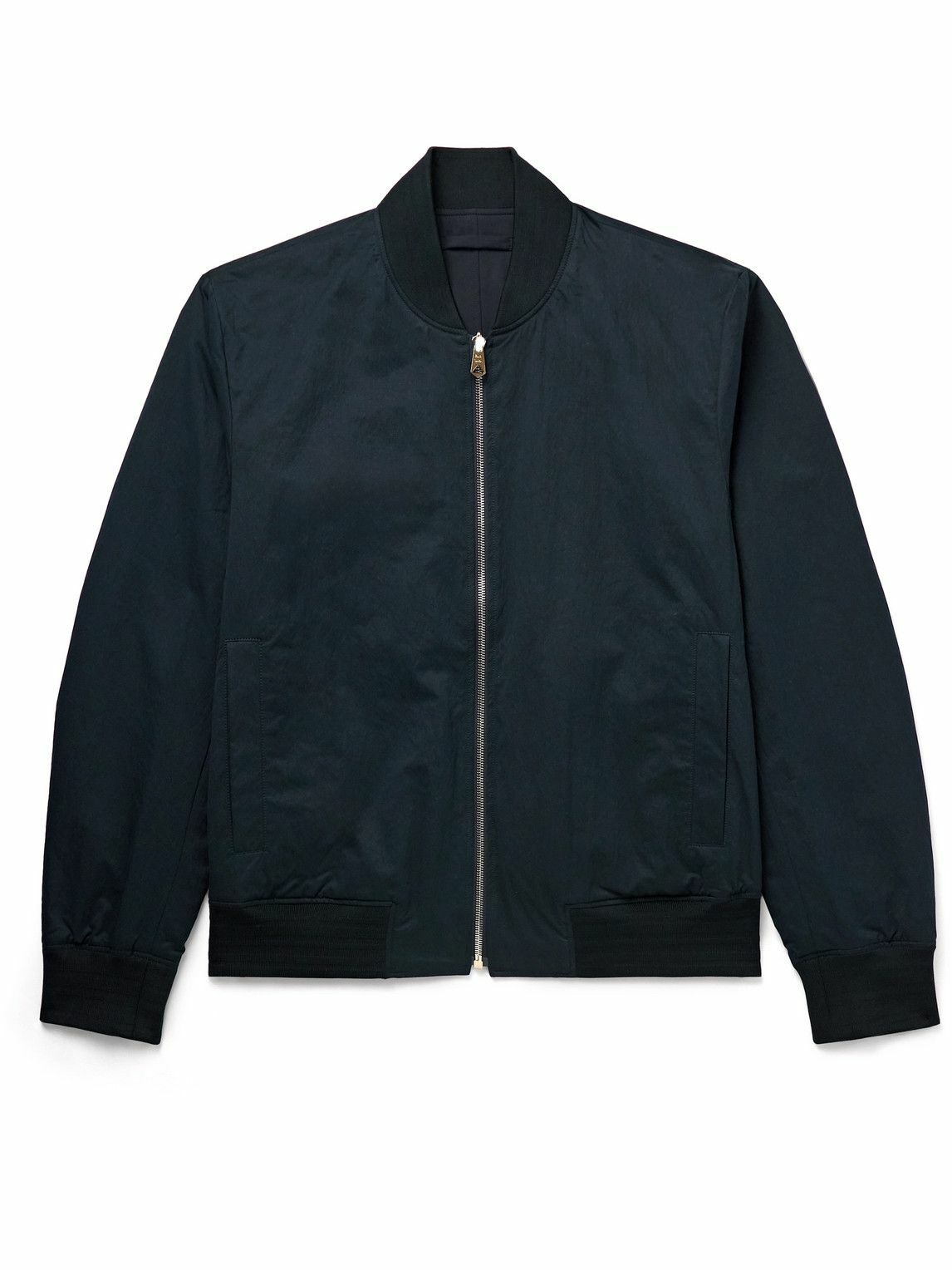 Paul Smith リバーシブルブルゾン Paul Smith - Reversible Coated Nylon-Blend Bomber Jacket - Blue
