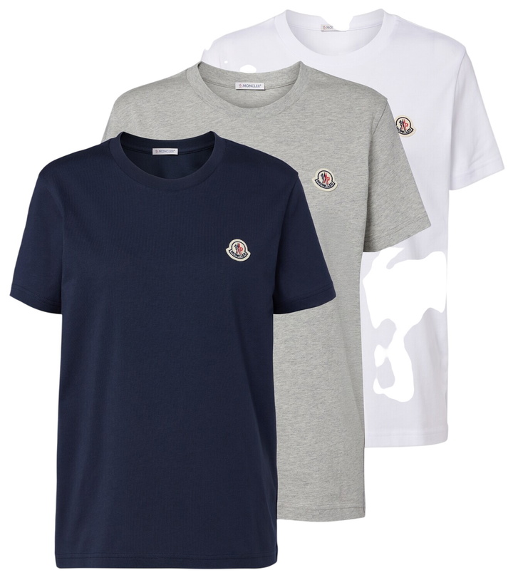 Photo: Moncler Set of three cotton jersey T-shirts