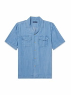 Frescobol Carioca - Franca Camp-Collar Denim Shirt - Blue