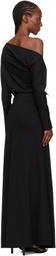 Róhe Black Twisted Jersey Maxi Dress