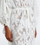 Melissa Odabash Petra floral sheer lace kaftan