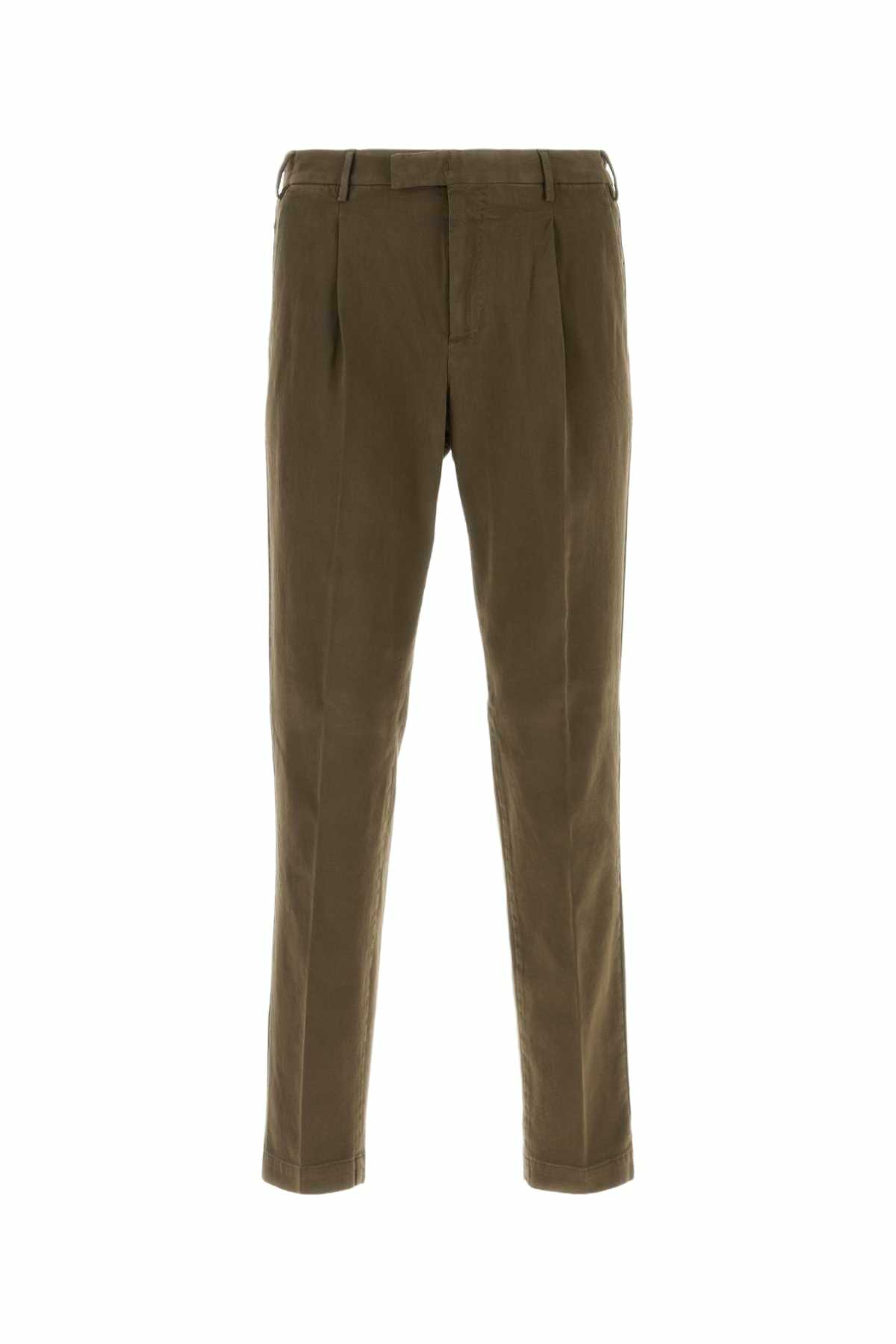 PT Torino Brown Stretch Cotton Pant