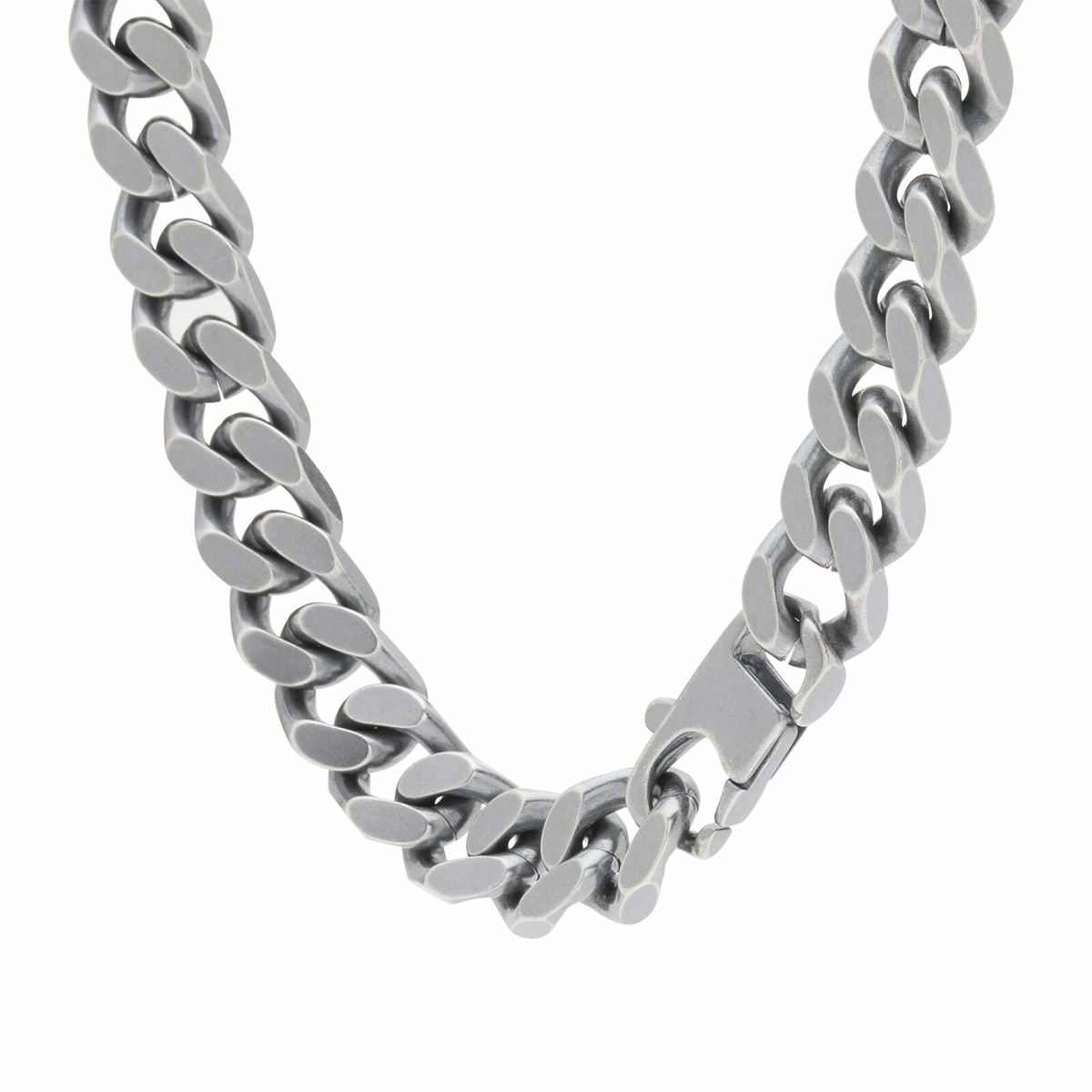 MM6 Maison Margiela Men's ID Tag Curb Necklace in Brunito MM6