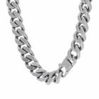 MM6 Maison Margiela Men's ID Tag Curb Necklace in Brunito 
