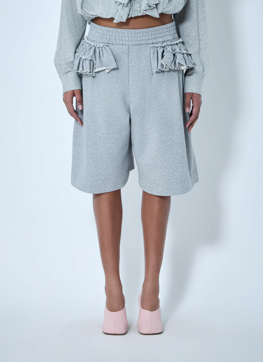 Dries Van Noten Knit Shorts with Frayed Pocket Details