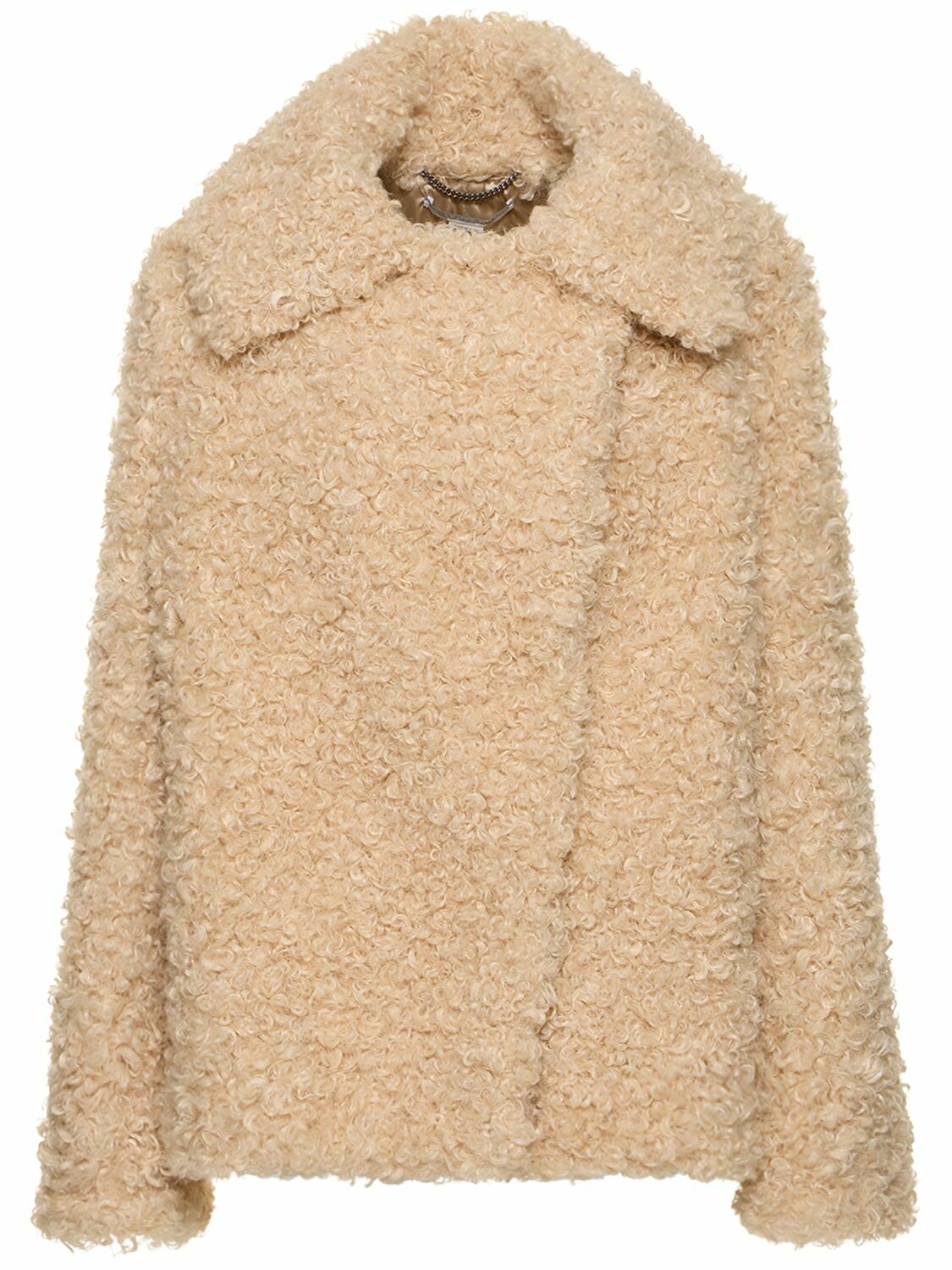 【Stella McCartney】NAVY BLUE FUR JACKET Faux fur jacket in blue - Stella Mc Cartney | Mytheresa