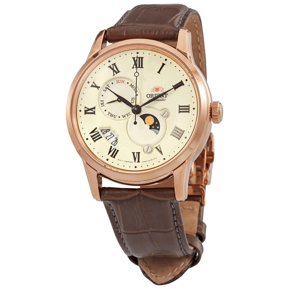 Orient Sun and Moon Automatic Champagne Dial Mens Watch RA-AK0007S10B