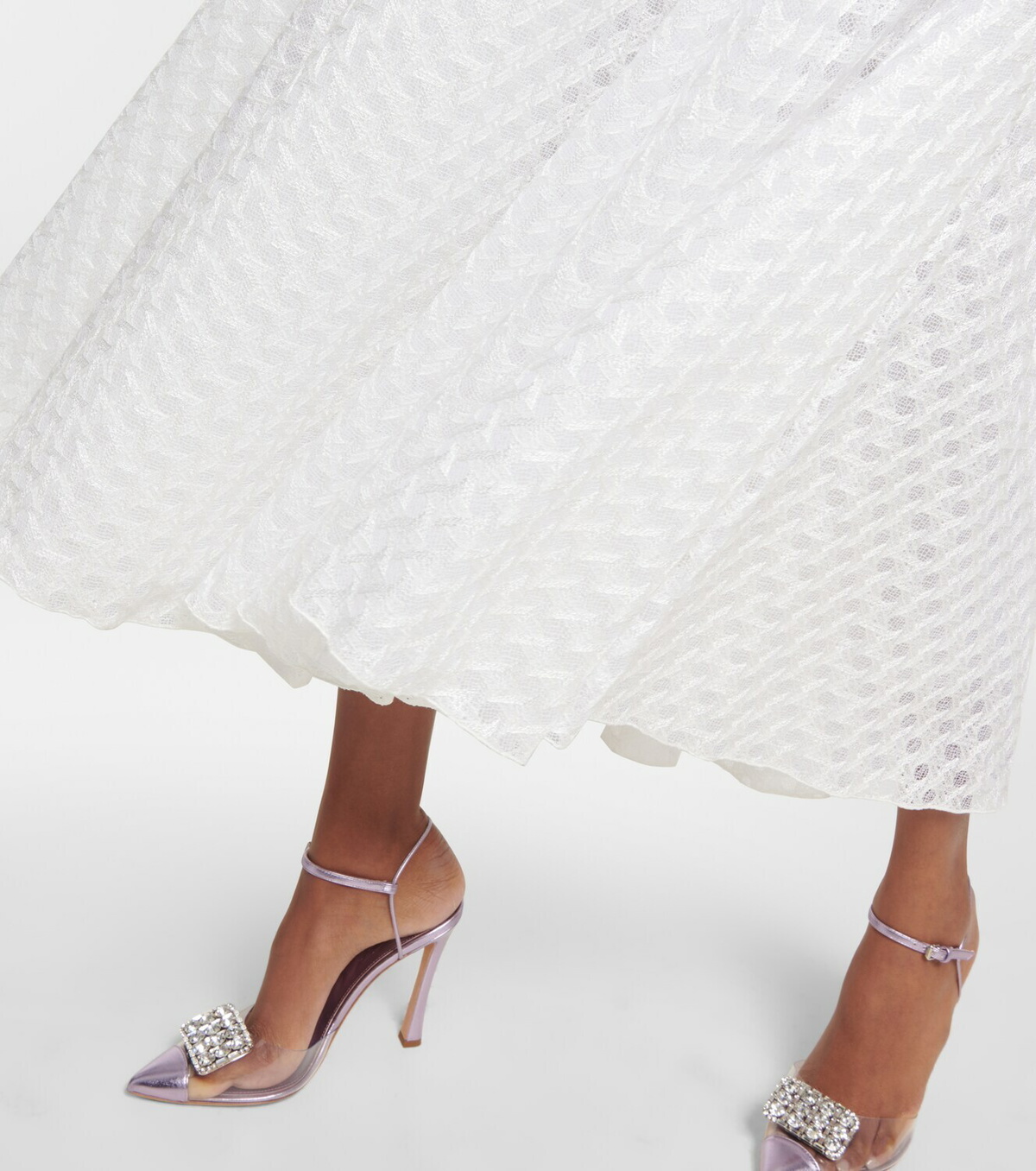 スカート GIAMBATTISTA VALLI Gonna lunga macramE White Giambattista Valli - Macramé midi skirt Giambattista Valli