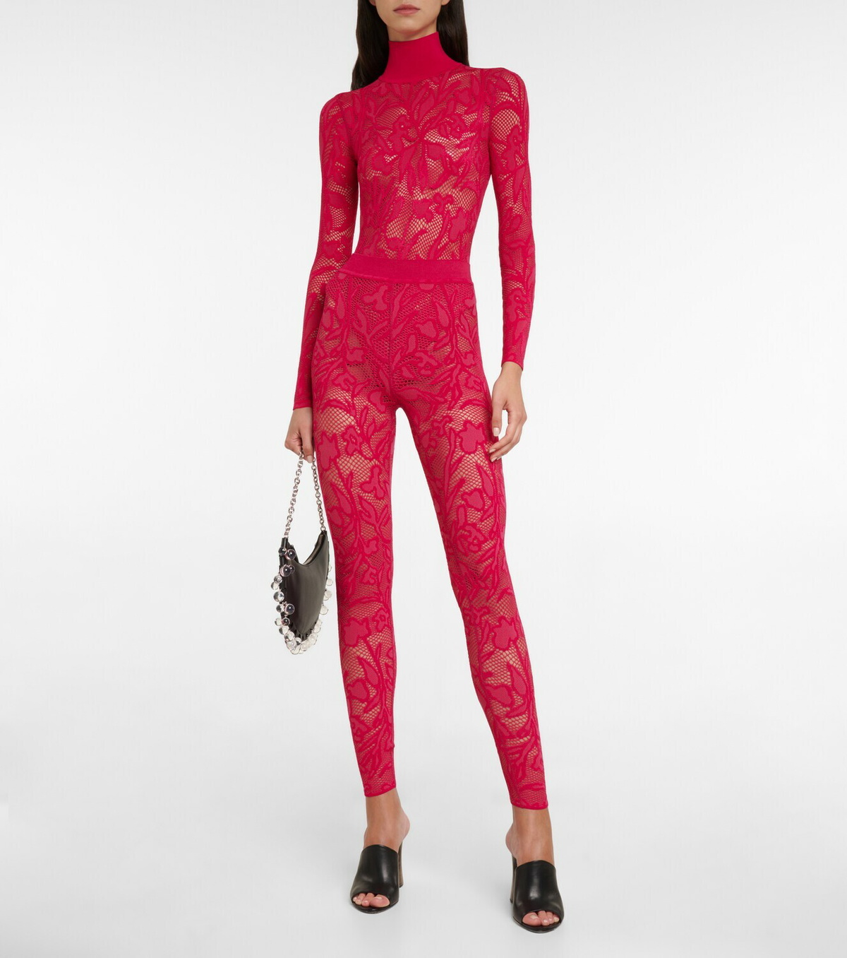 Alaïa Lace turtleneck bodysuit