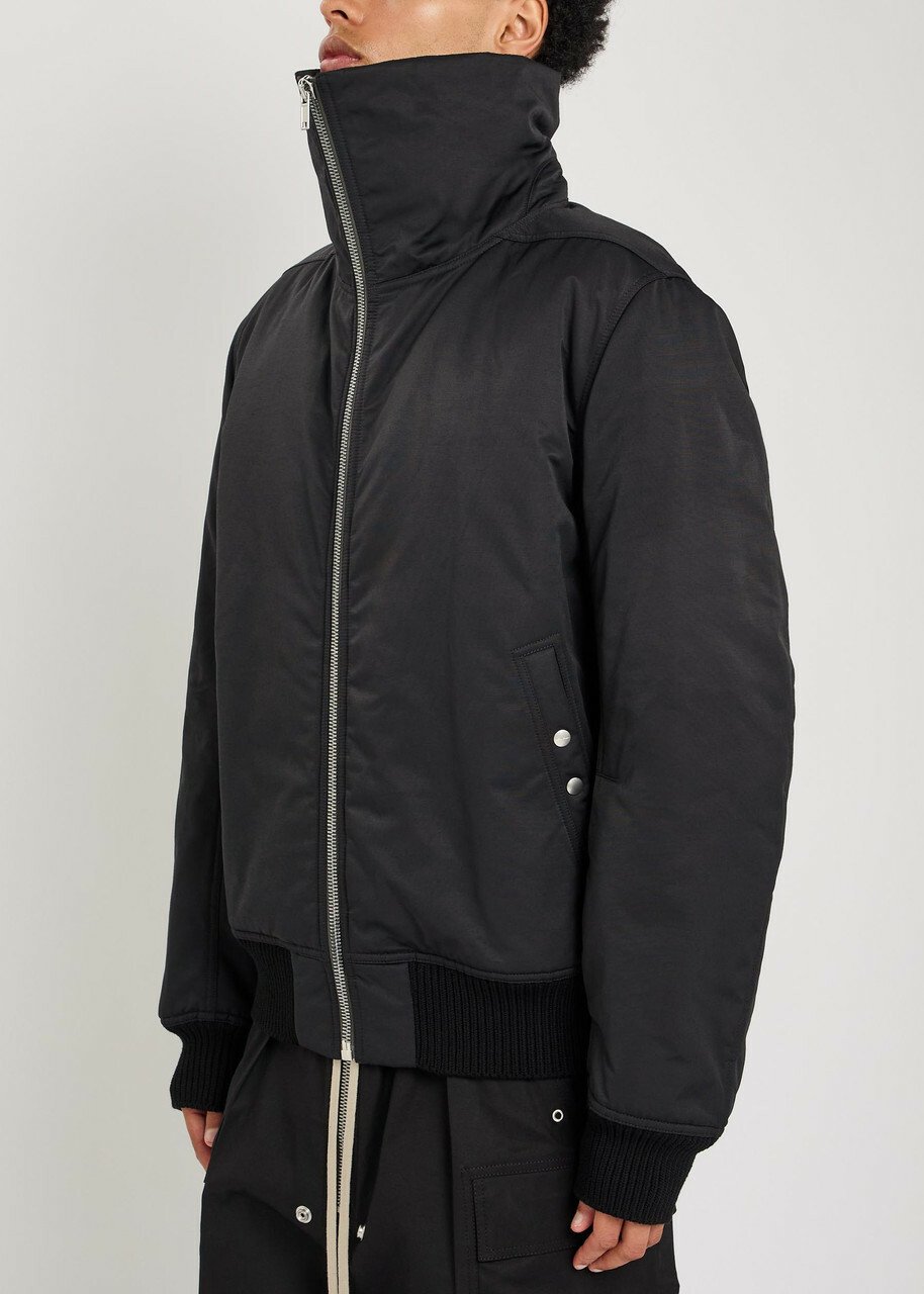 Rick Owens Dracuflight Nylon and Cotton-blend Bomber Jacket Black