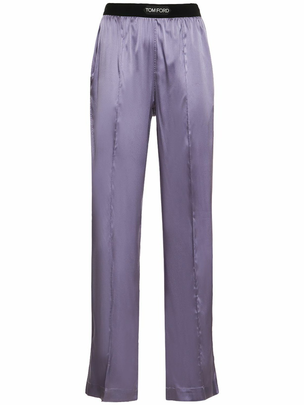 Photo: TOM FORD - Logo Silk Satin Pajama Pants