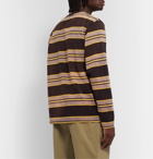 Stüssy - Striped Cotton-Jersey T-Shirt - Brown